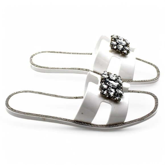 Olivia Miller Women S Kai Jelly Sandals - Fresh and Playful Elegance in White - Picture 3 of 7